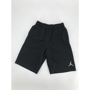 Jordan Boys Black Mesh Elastic Waist Basketball Shorts Size M